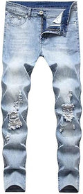 Men's Slim Fit Stretch Jeans by HUNGSON for Trendy Comfort
