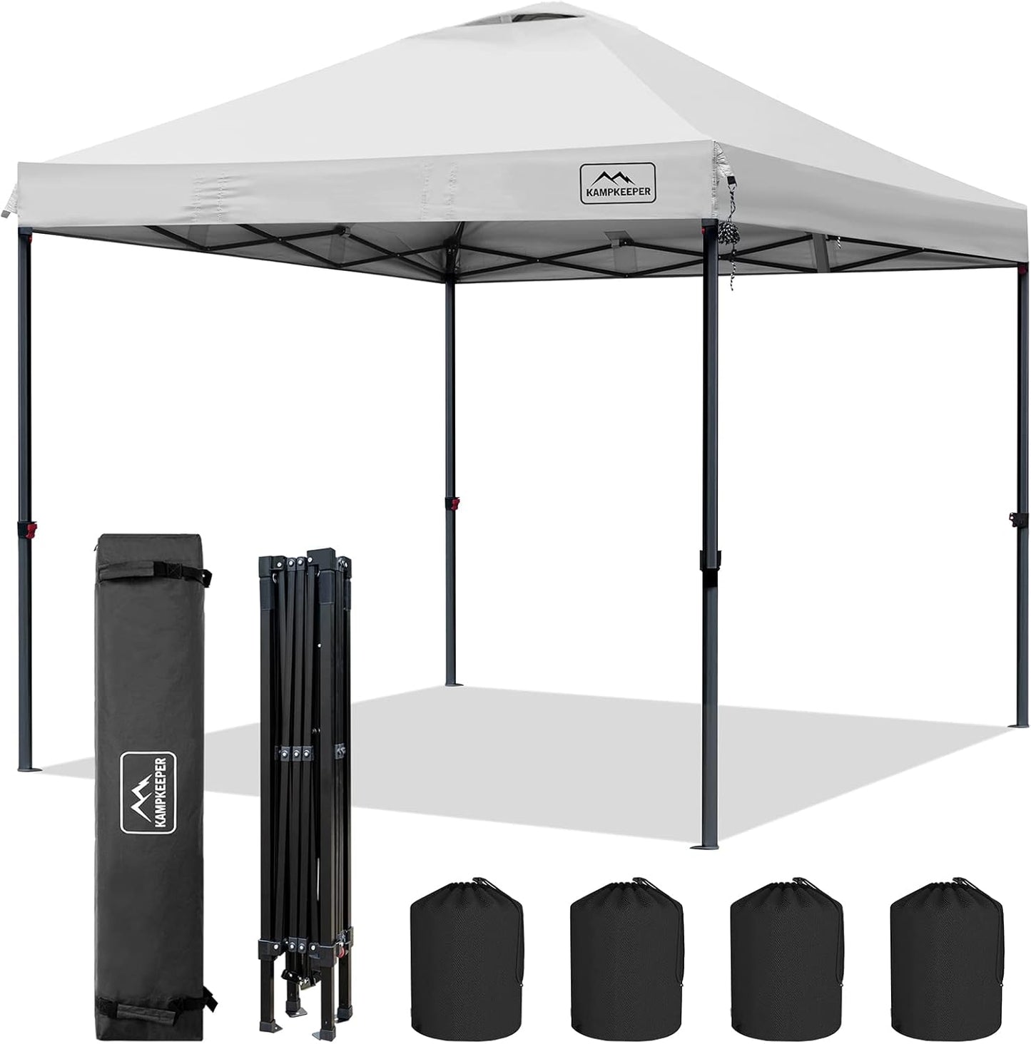KAMPKEEPER 10x10 Pop Up Canopy Tent for Outdoor Events