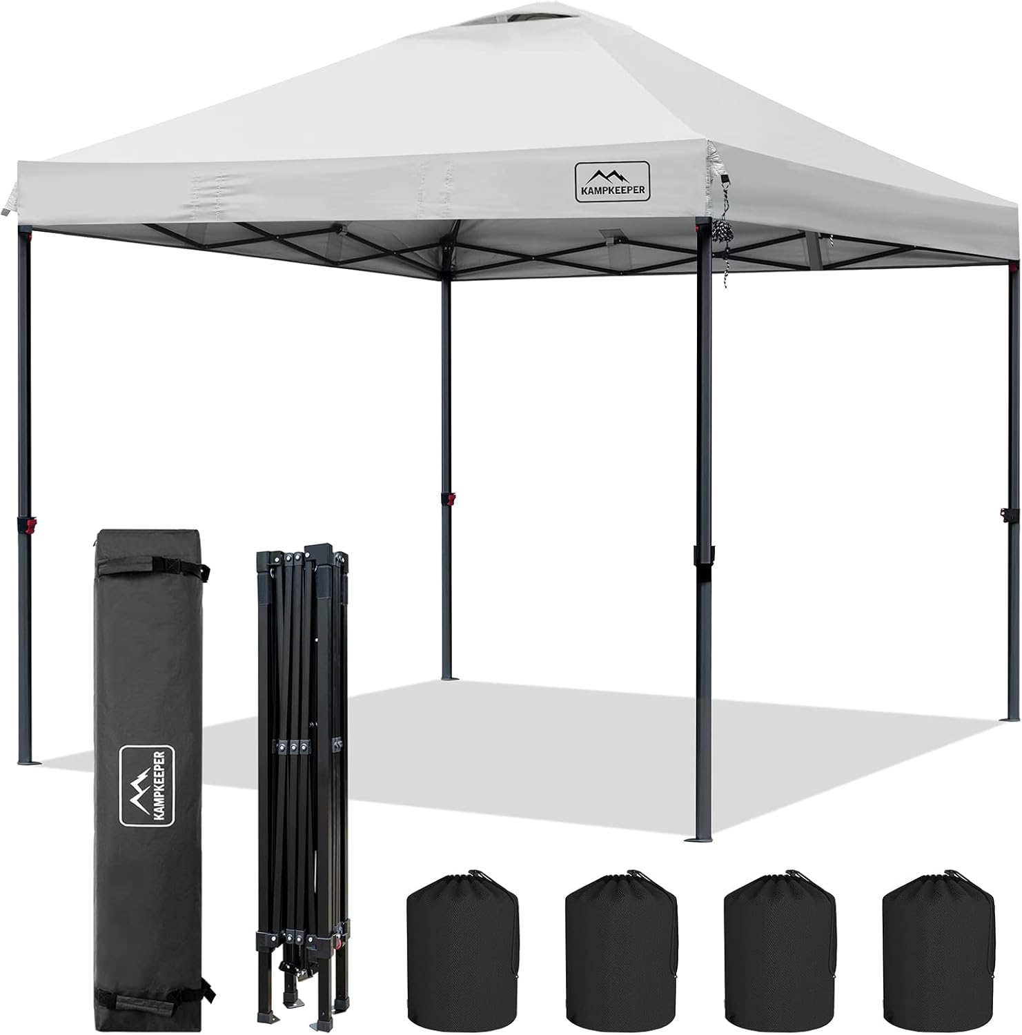 KAMPKEEPER 10x10 Pop Up Canopy Tent for Outdoor Events
