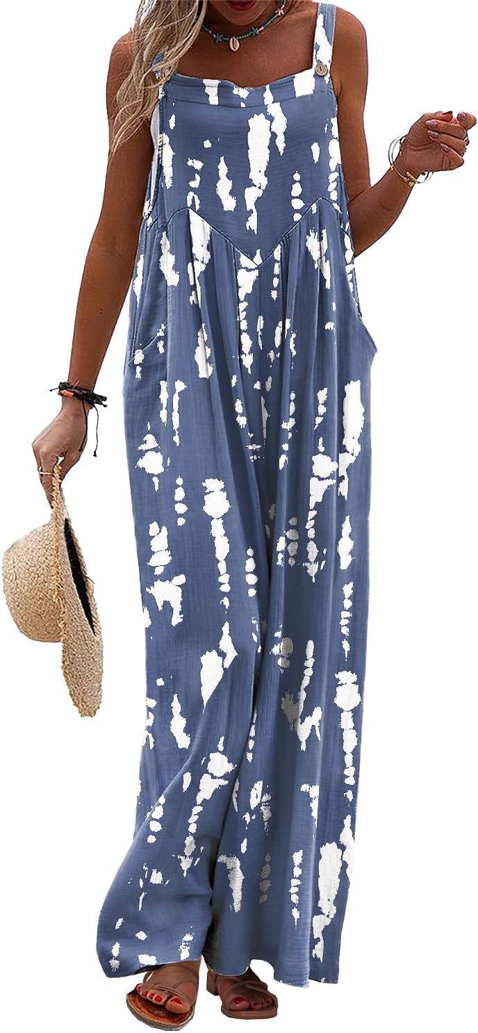 YESNO Women's Summer Casual Overalls for Boho Style Lovers