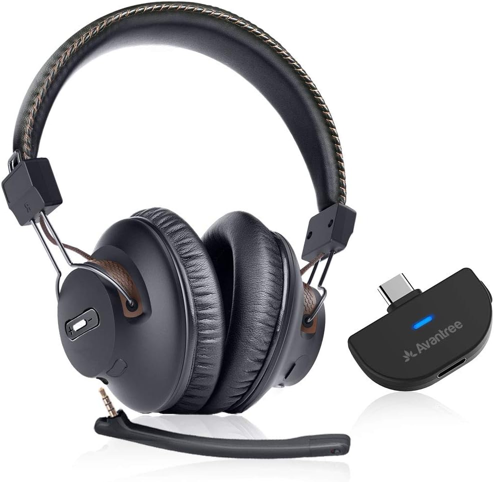 Avantree C519M - Wireless Headset, Low Latency, Multi-Device Support