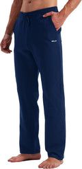 Men's Cotton Yoga Sweatpants for Men - Lightweight Open Bottom Joggers