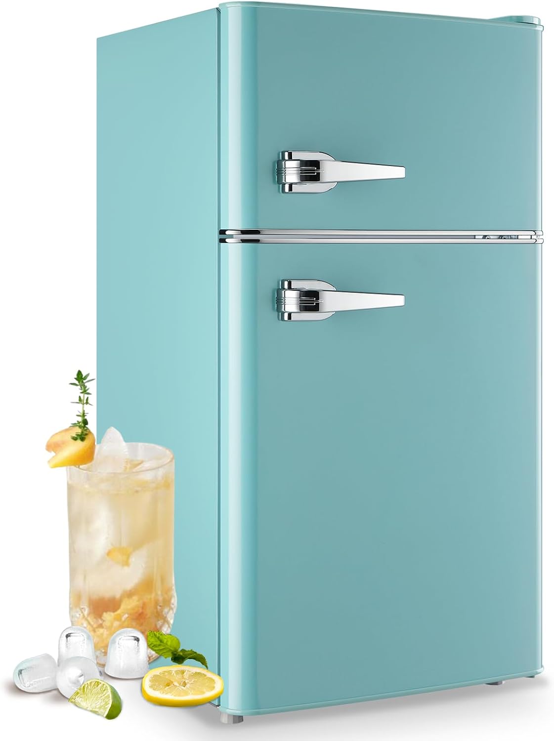 WANAI Compact Mini Refrigerator with Freezer for Dorms and Offices
