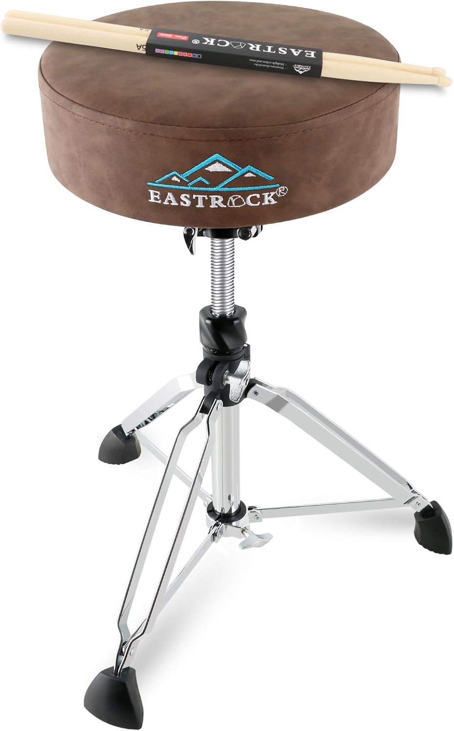 EASTROCK Drum Throne Padded Rotatable Adjustable Stool Seat