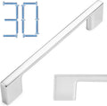 5 in Polished Chrome Cabinet Pulls 30 Pack - Durable Wide Foot Handles