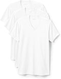 Lands' End Essentials Men's V-Neck T-Shirt 3 Pack - Premium Cotton Tee
