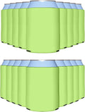 PartyPrints 200 Pack Lime Green Can Cooler Sleeves - Bulk Insulated