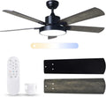 Ceiling Fans with Lights 52 in Double-sided Blades - Quiet DC Motor