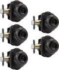 Oil Rubbed Bronze Door Knobs Interior Privacy - 5 Pack