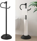 Hoimpro 25ft Free Standing Toilet Paper Holder - Stable 4-Roll Stand