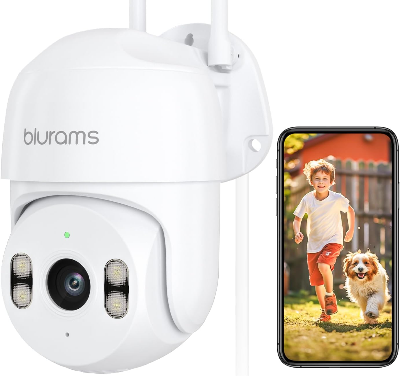 blurams 2K Outdoor Security Camera, Night Vision & AI Motion Tracking