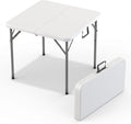 34 in Square Foldable Table with Built in Handle - Heavy Duty Portable