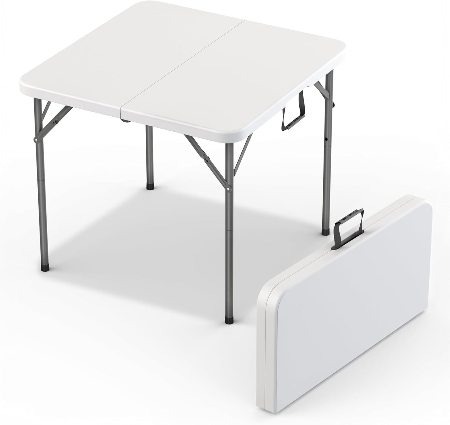 34 in Square Foldable Table with Built in Handle for Events