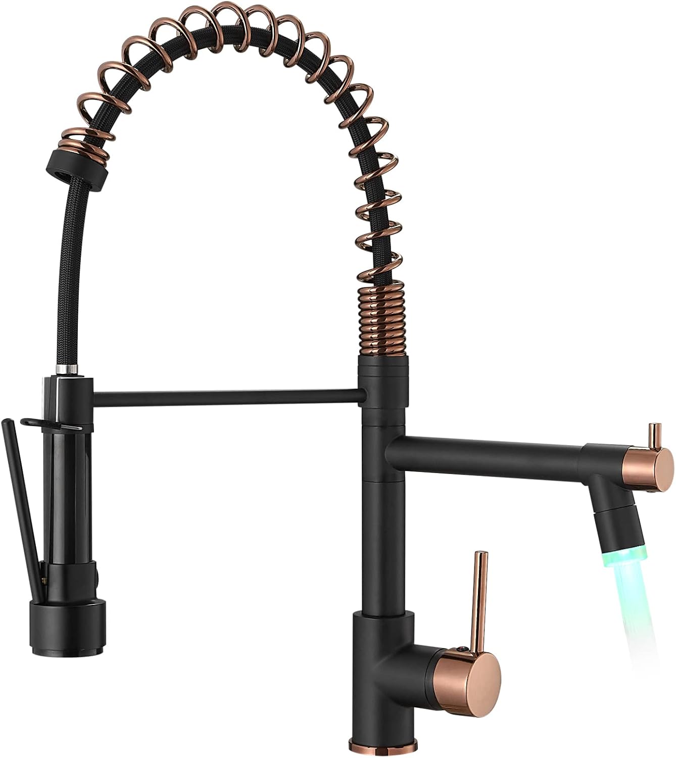 Matte Black Kitchen Faucet with Pull Down Sprayer for Modern Kitchens