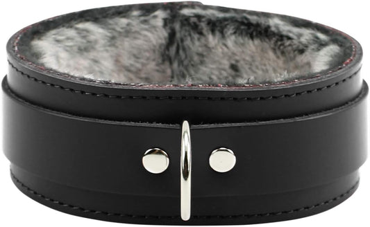 Arcadia Collar Handmade Premium Latigo Leather Fur Collar