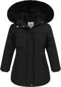 Girls Waterproof Winter Jacket Fleece Lined Hooded Coat - Warm inner