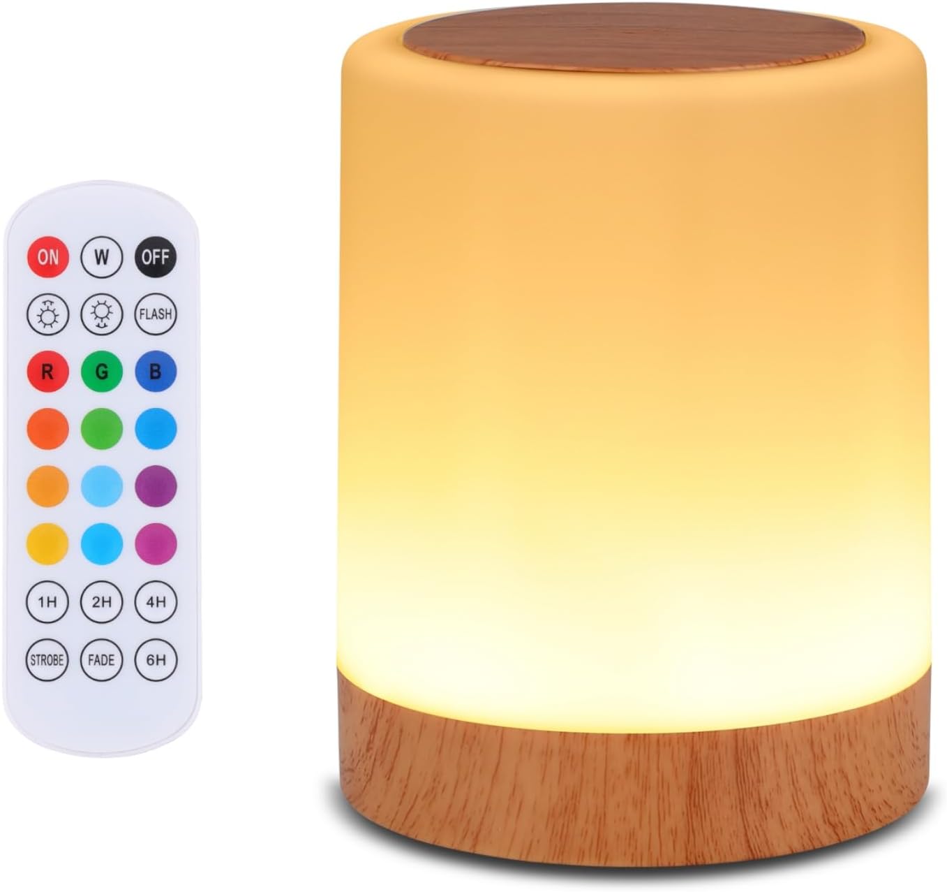 OORUN RGB Touch Bedside Lamp - 13 Colors, Dimmable, Portable