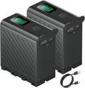 NP-F970 Replacement Batteries 2-Pack 9600 mAh - Fast PD Recharge