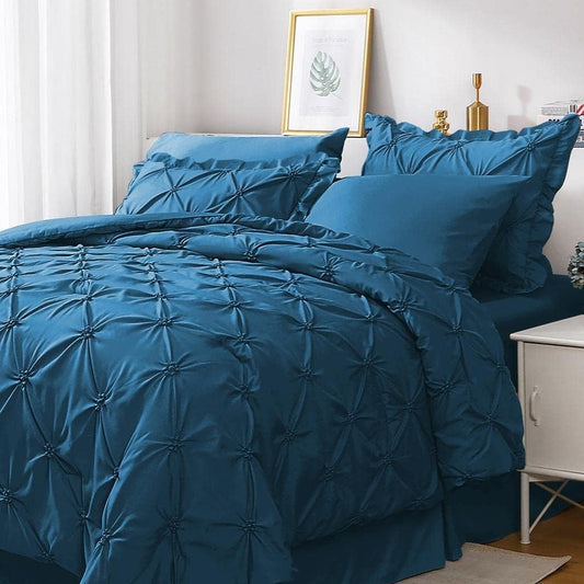 JOLLYVOGUE King Size Comforter Set 7 Pieces for Elegant Bedrooms