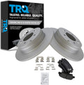 TRQ Rear Brake Pad & Rotor Kit Compatible with 2010-2011 Hyundai Azera