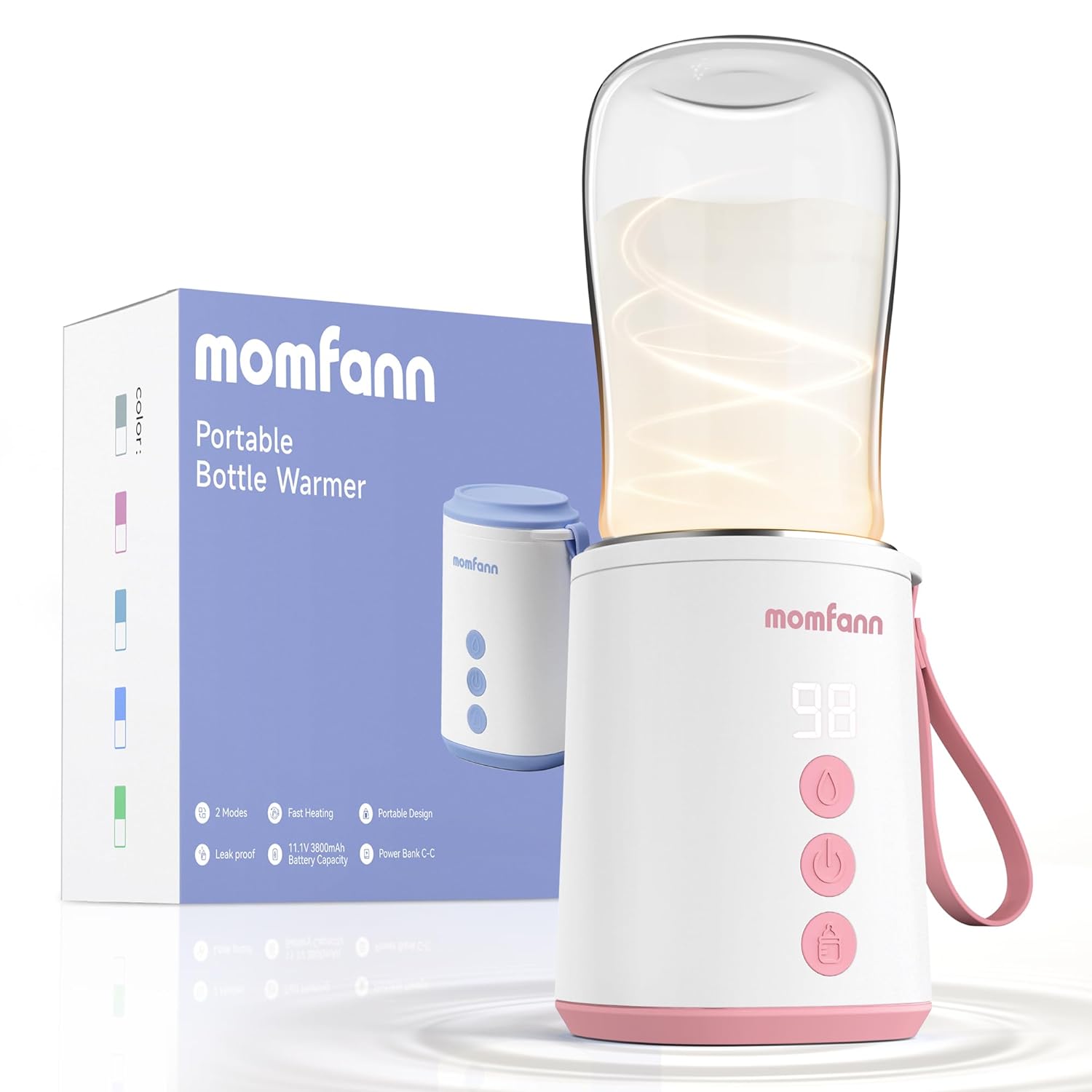 Portable Bottle Warmer for Travel, Leak-Proof & Fast Heating