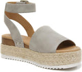 Flatform wedge sandals for women with open toe by Soda