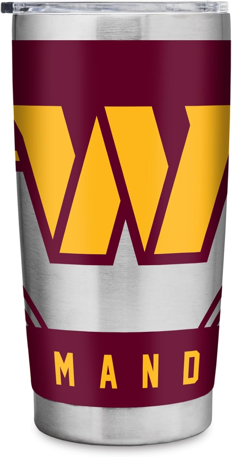 NFL Football 20oz Stainless Steel Tumbler with Lid for Drinks