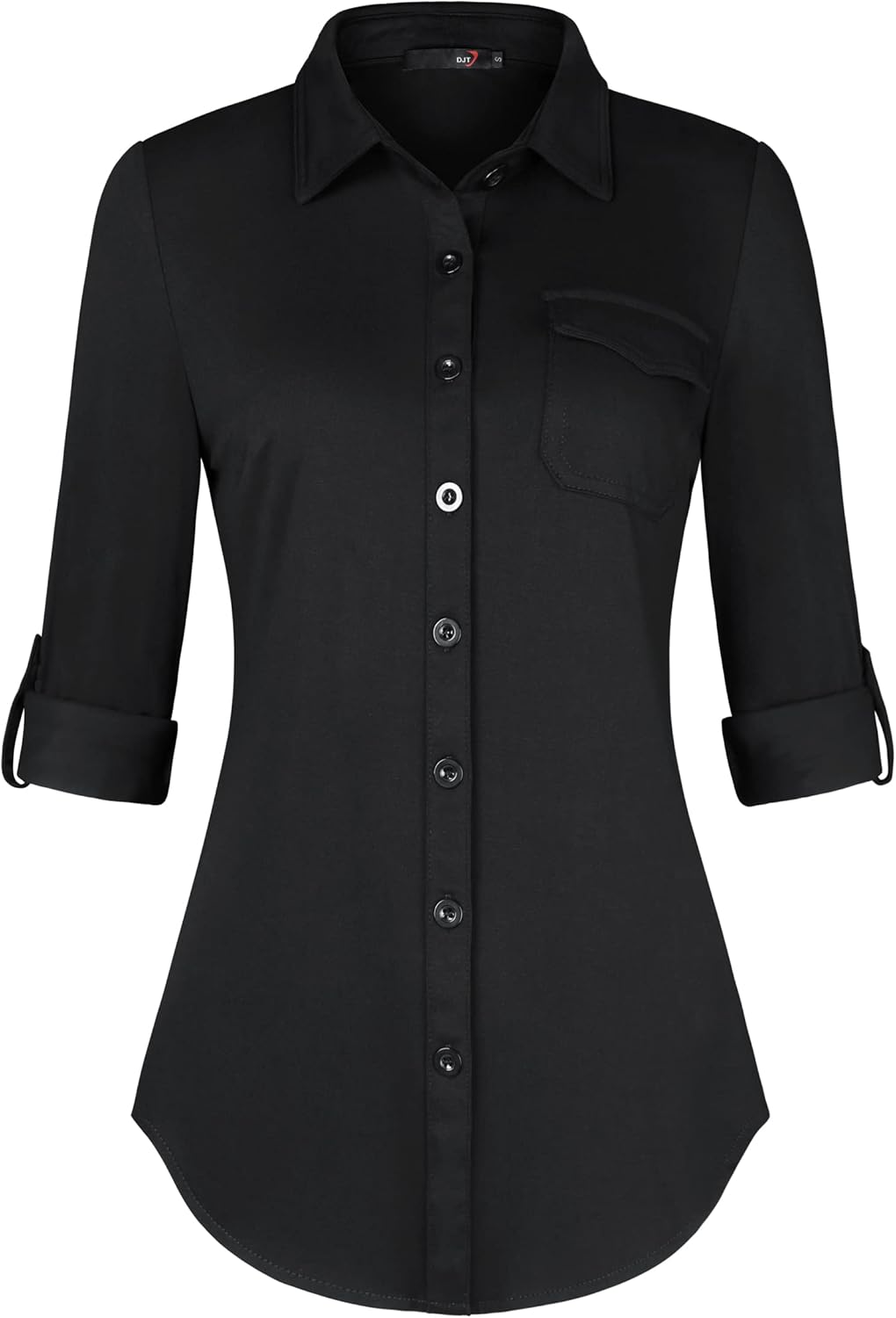 DJT Womens Soft Knitted Shirts for Casual and Work Wear