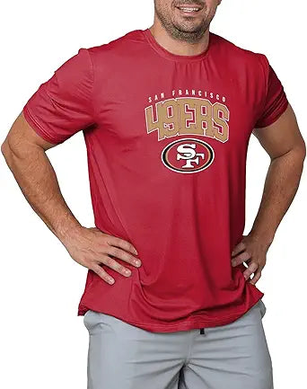 FOCO NFL Men's Officially Licensed Arch Logo Performance T-Shirt