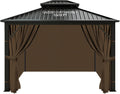 slashome 12x12 Gazebo Curtains Outdoor Waterproof - 4-Panel