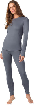Cuddl Duds Womens Fleece Lined Thermal Base Layer Set - Cozy Warmth UV