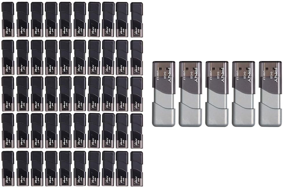 PNY 16GB Attache 3 USB 2.0 Flash Drive & 64GB Turbo Attache 3