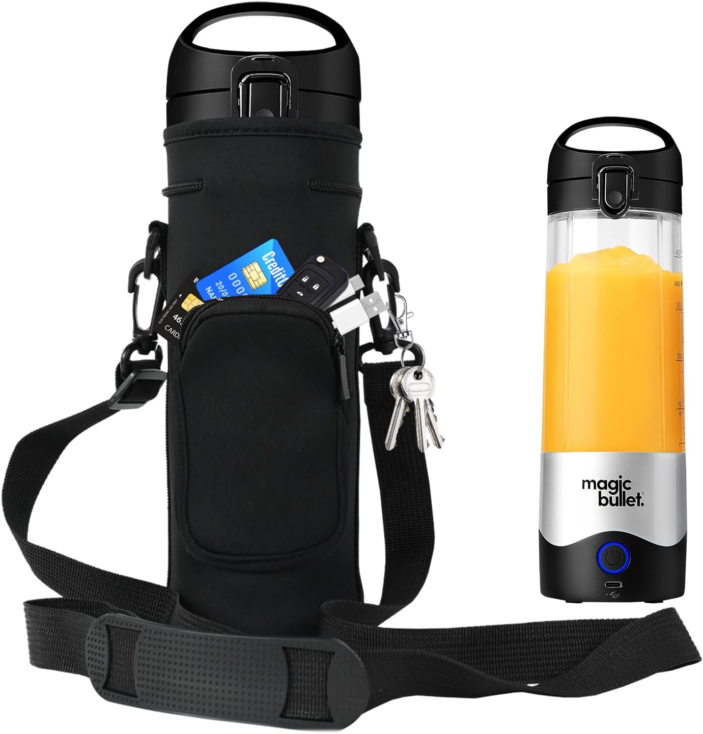 Portable Blender Carrying Case with Shoulder Strap - Black