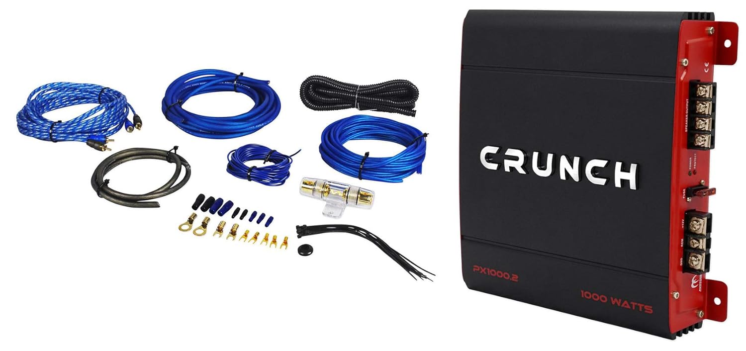 1000W Crunch Car Audio Amp Kit - Power Your Drive!