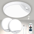 Rechargeable Motion Sensor Ceiling Light 7.5in 600LM - Long Battery