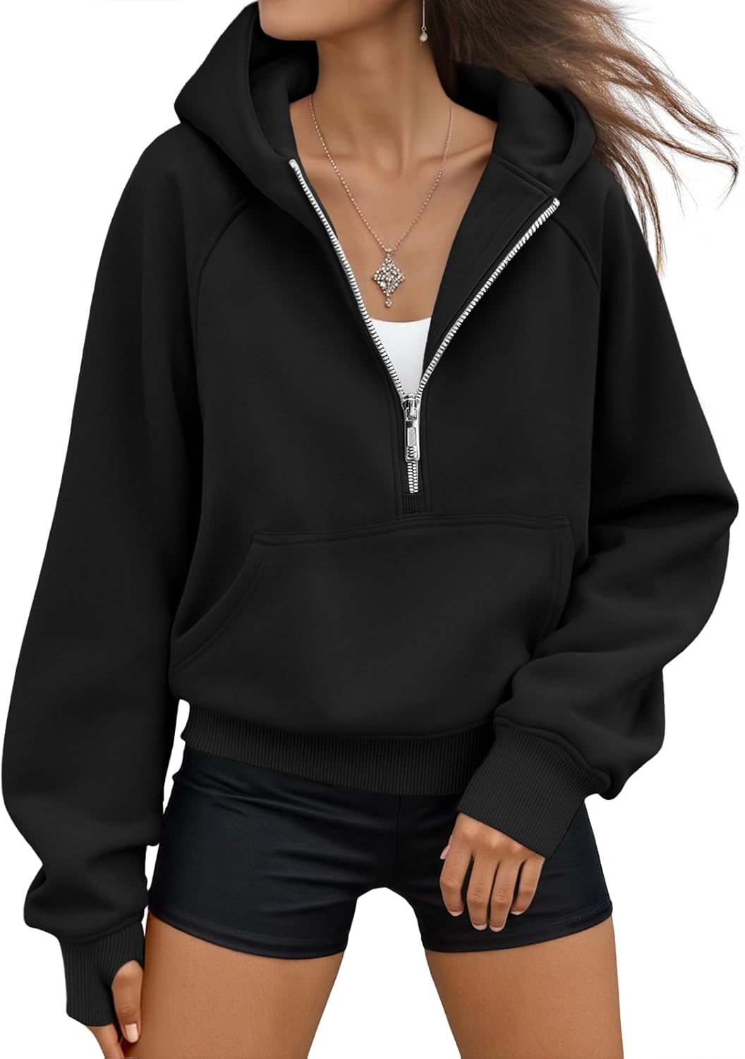 AUTOMET Womens Hoodies Fleece Zip Up Jackets for Fall Fashion