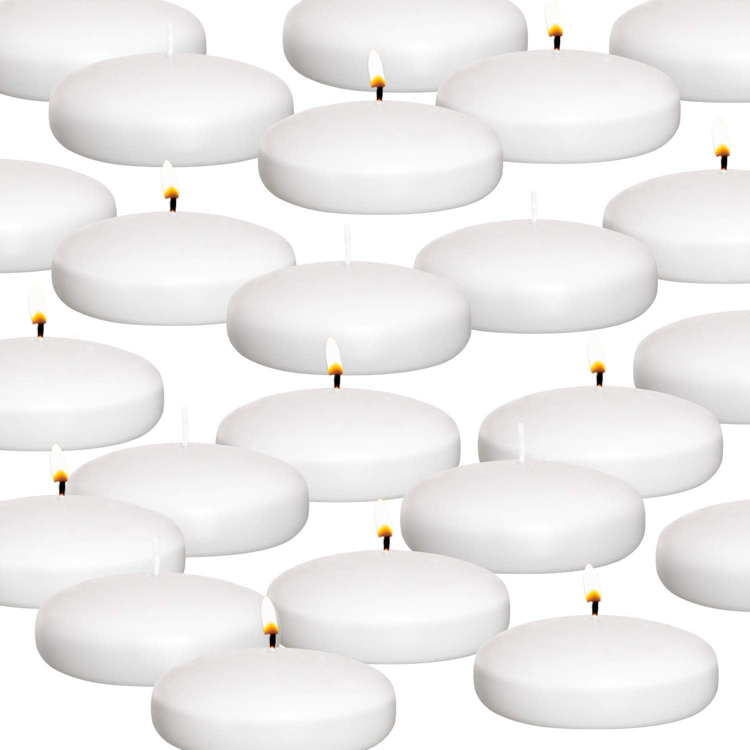 Premium 3-Inch White Floating Candles for Events and Decor