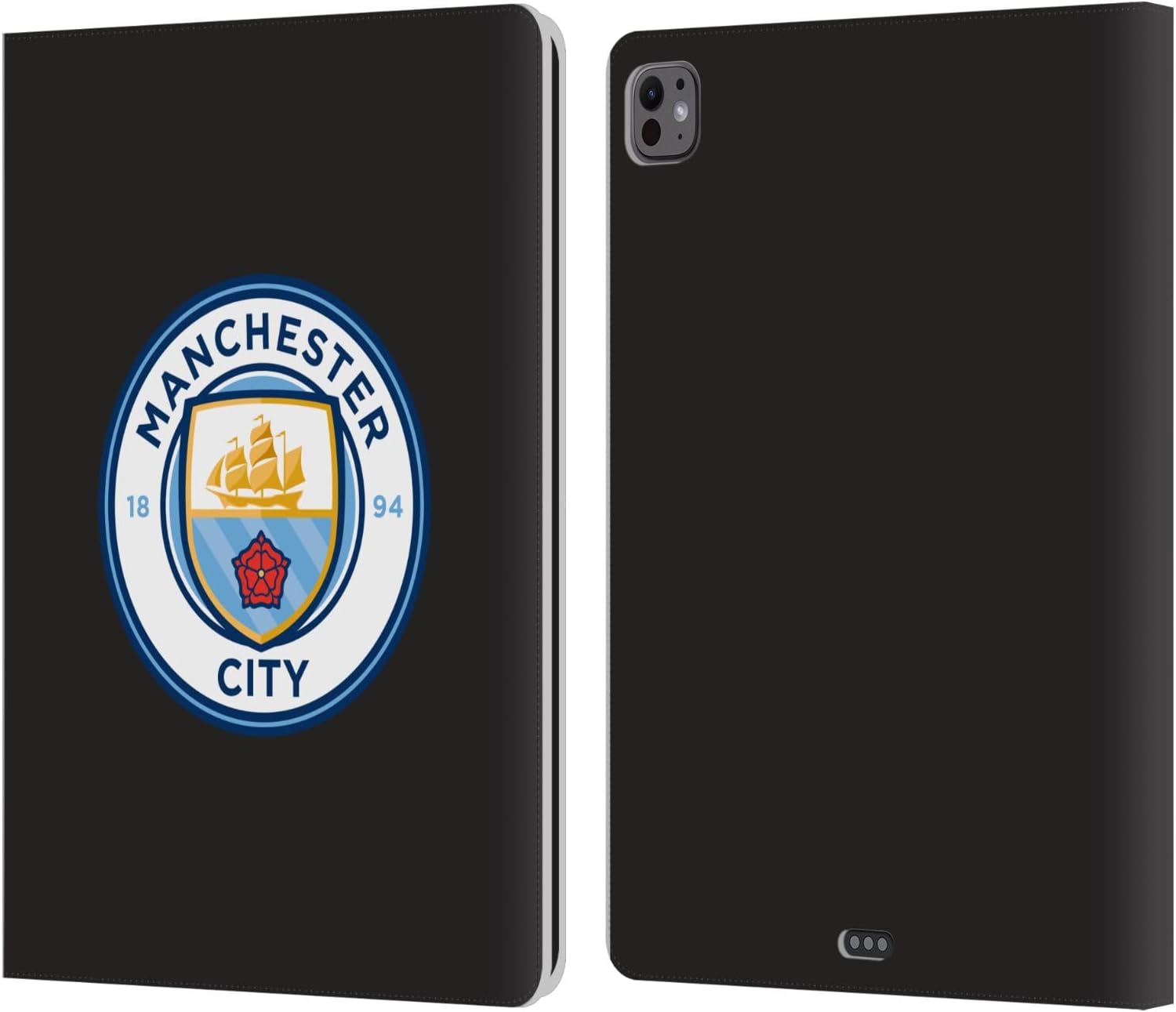 Manchester City FC Black Leather Wallet Case for iPad Pro 13 M4