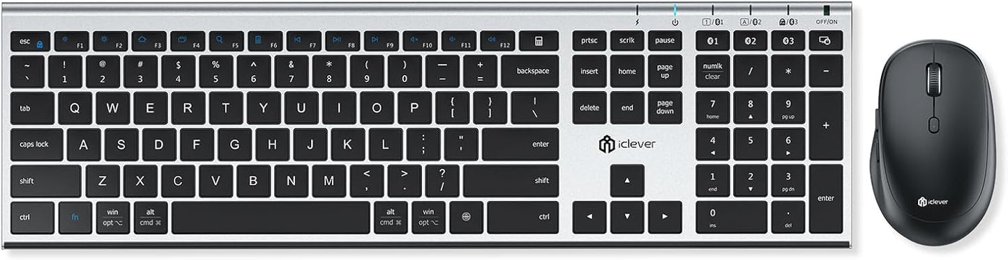 iClever Rechargeable Bluetooth Keyboard & Mouse