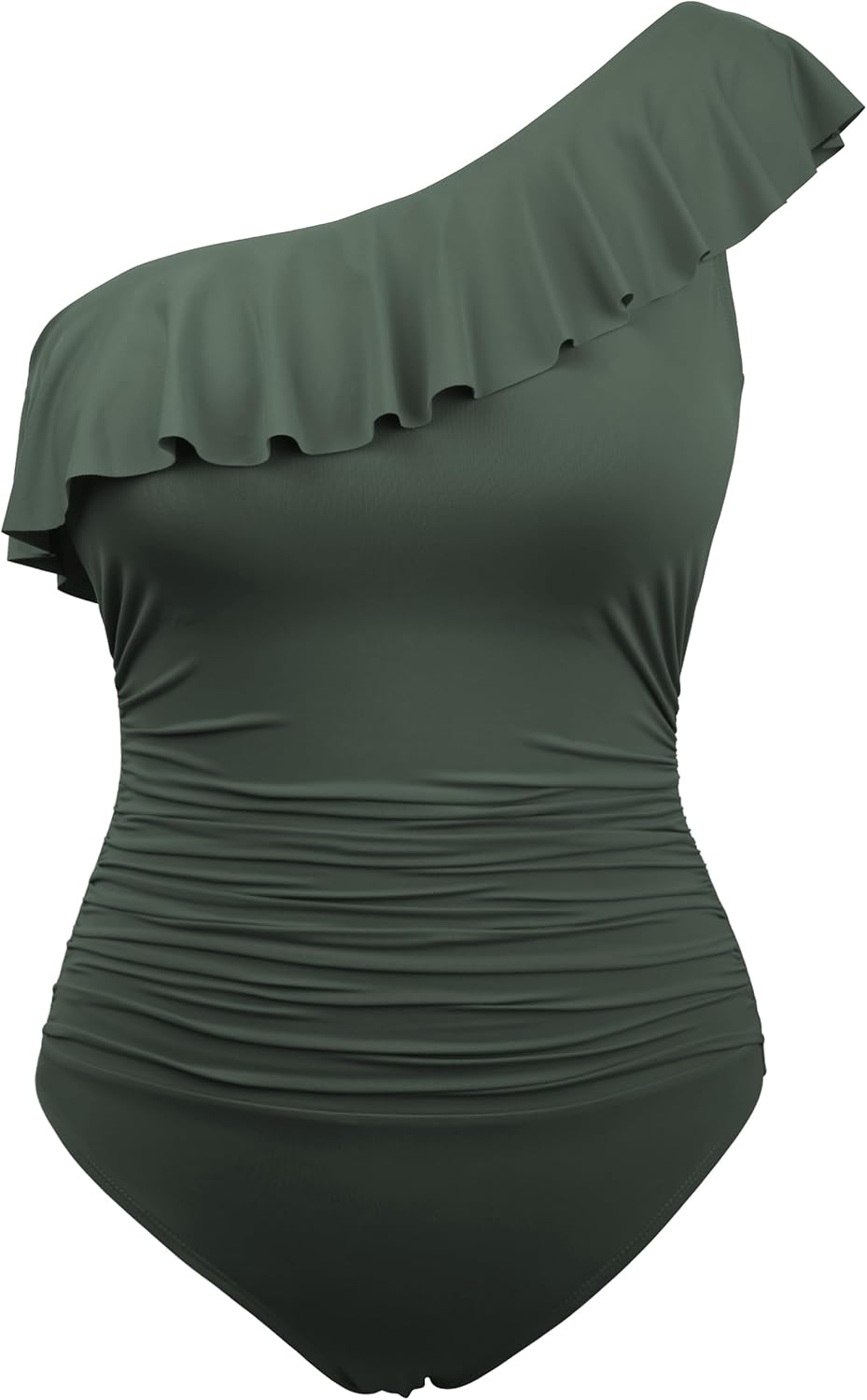 Hilor Women's One Shoulder One Piece Swimsuits for Tummy Control