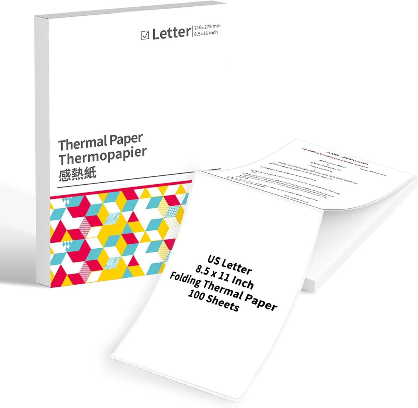100 Sheets Memoqueen 8.5x11 Thermal Paper: Ultra-Portable Printer Compatible