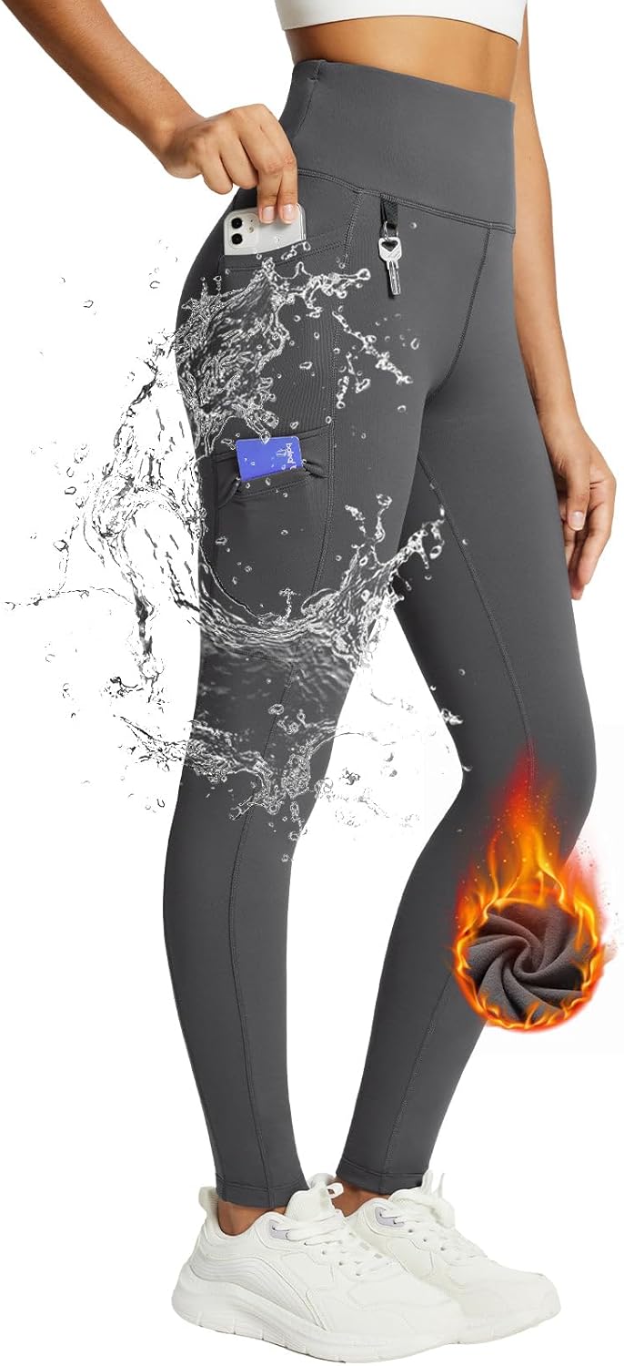 BALEAF Women's Waterproof Fleece-Lined Leggings