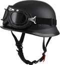 Helmet Half Shell German Motorcycle Helmet with Cycling Glasses