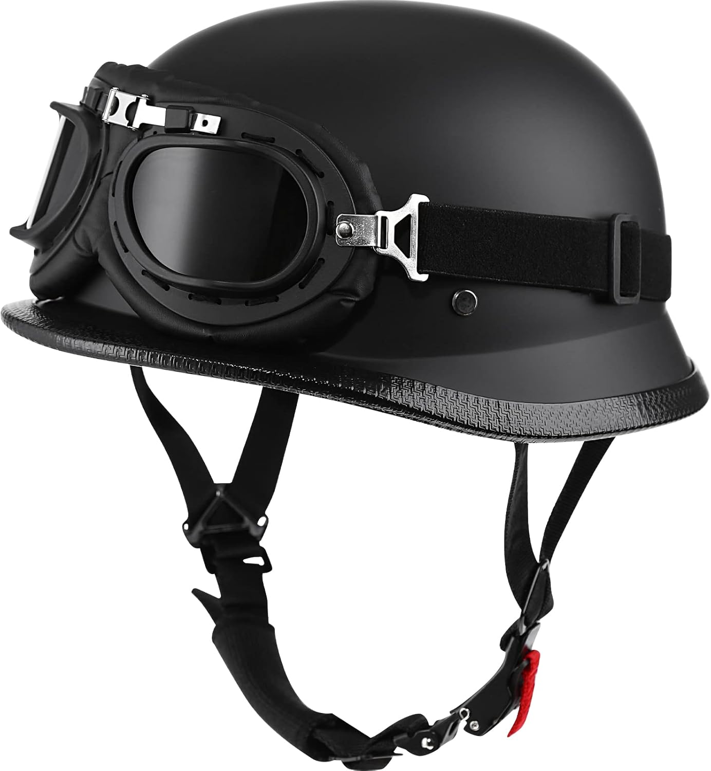 Helmet Half Shell German Motorcycle Helmet with Cycling Glasses