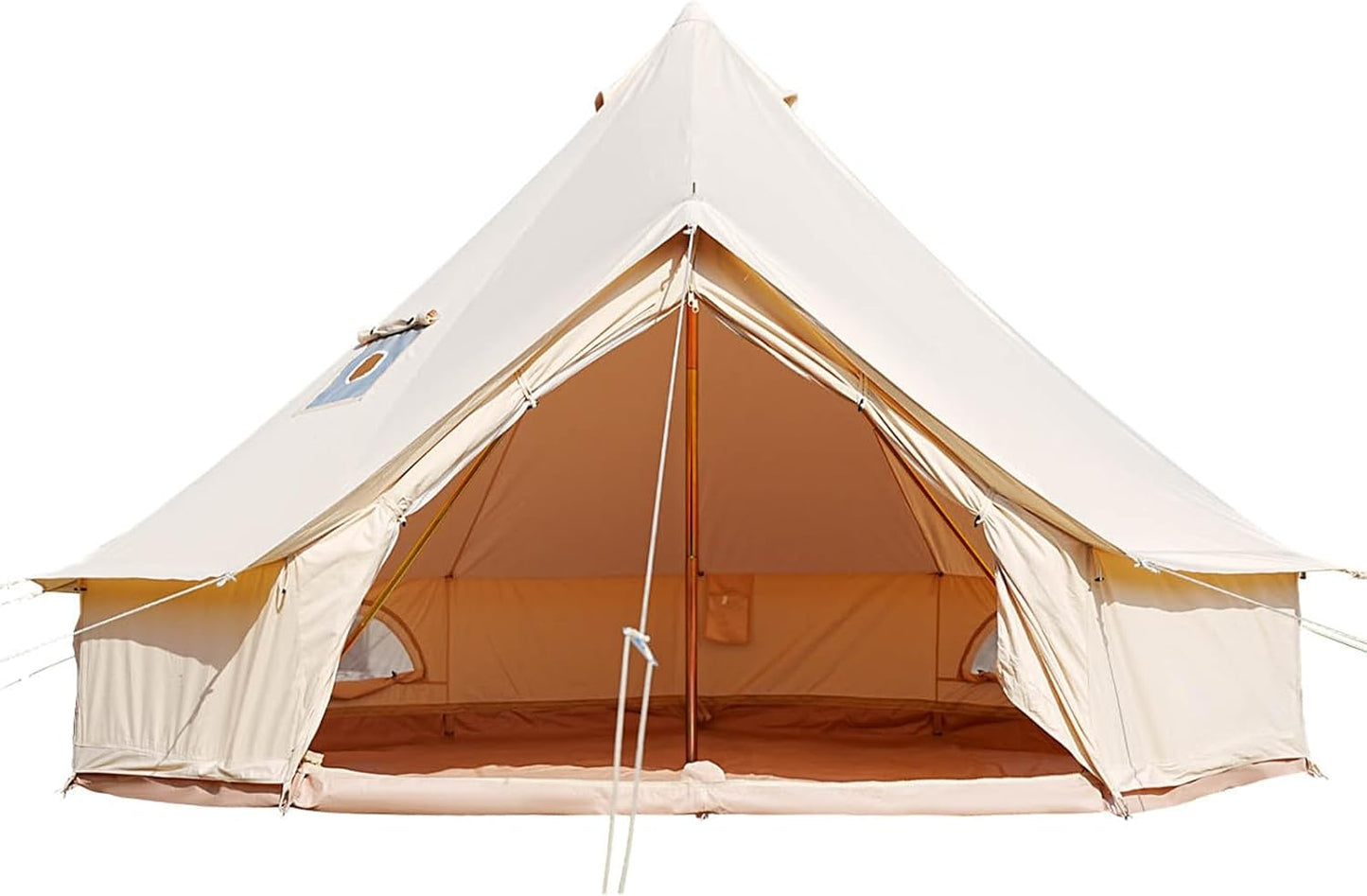 VANFOND Waterproof Canvas Bell Tent with Stove Jack - Ultimate Glamping Experience!