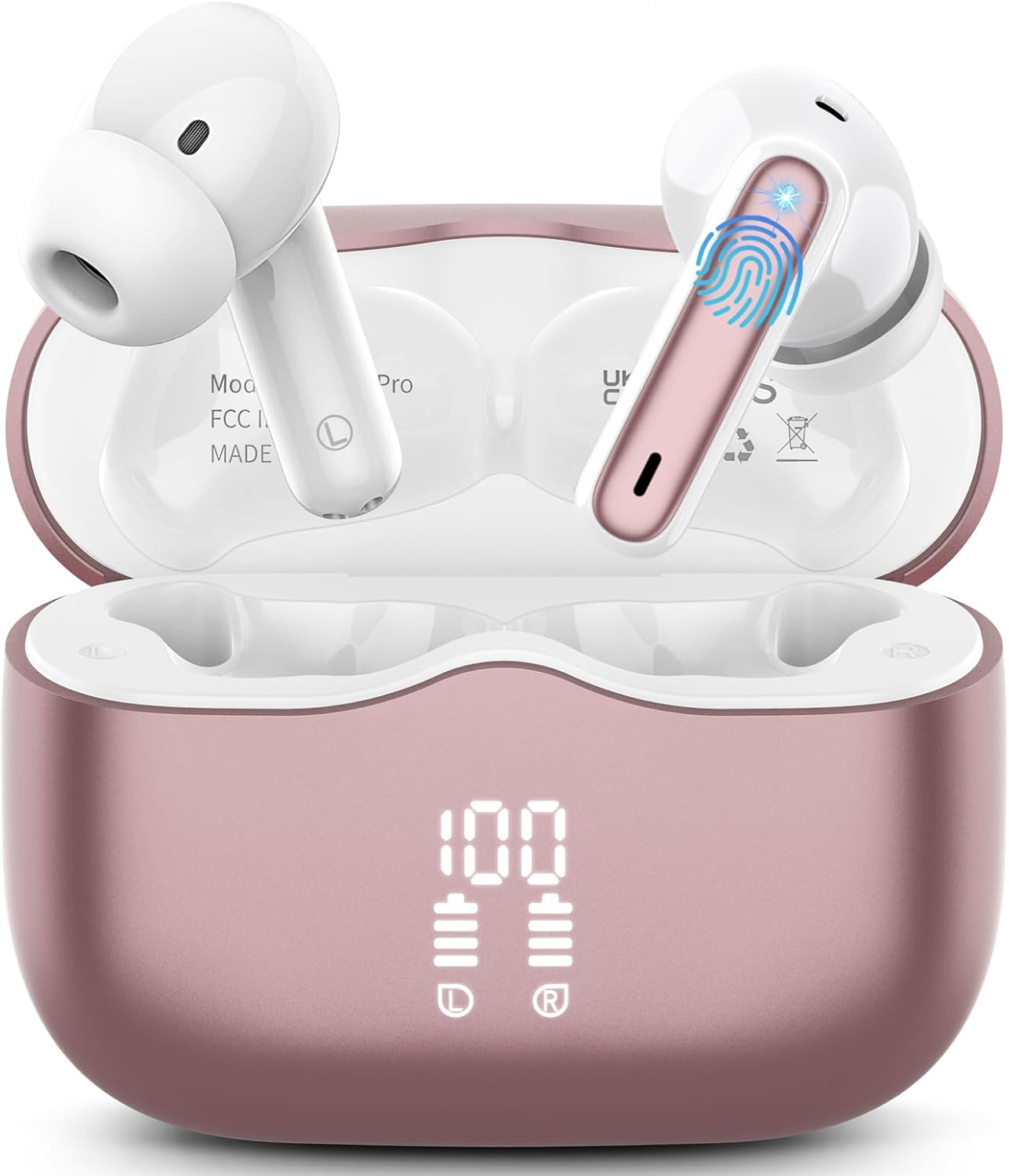 2025 Wireless Earbuds: HiFi Stereo, 4-Mic Noise Cancelling, 40H Playtime