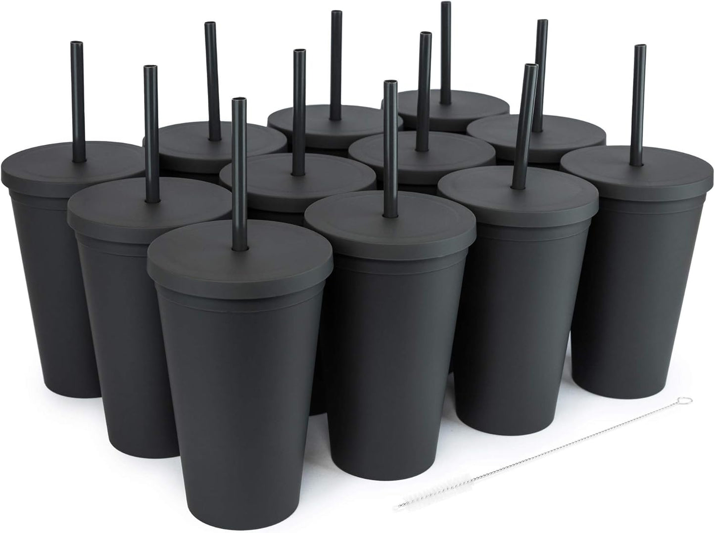 STRATA CUPS Classic Black Tumblers with Lids for Every Occasion