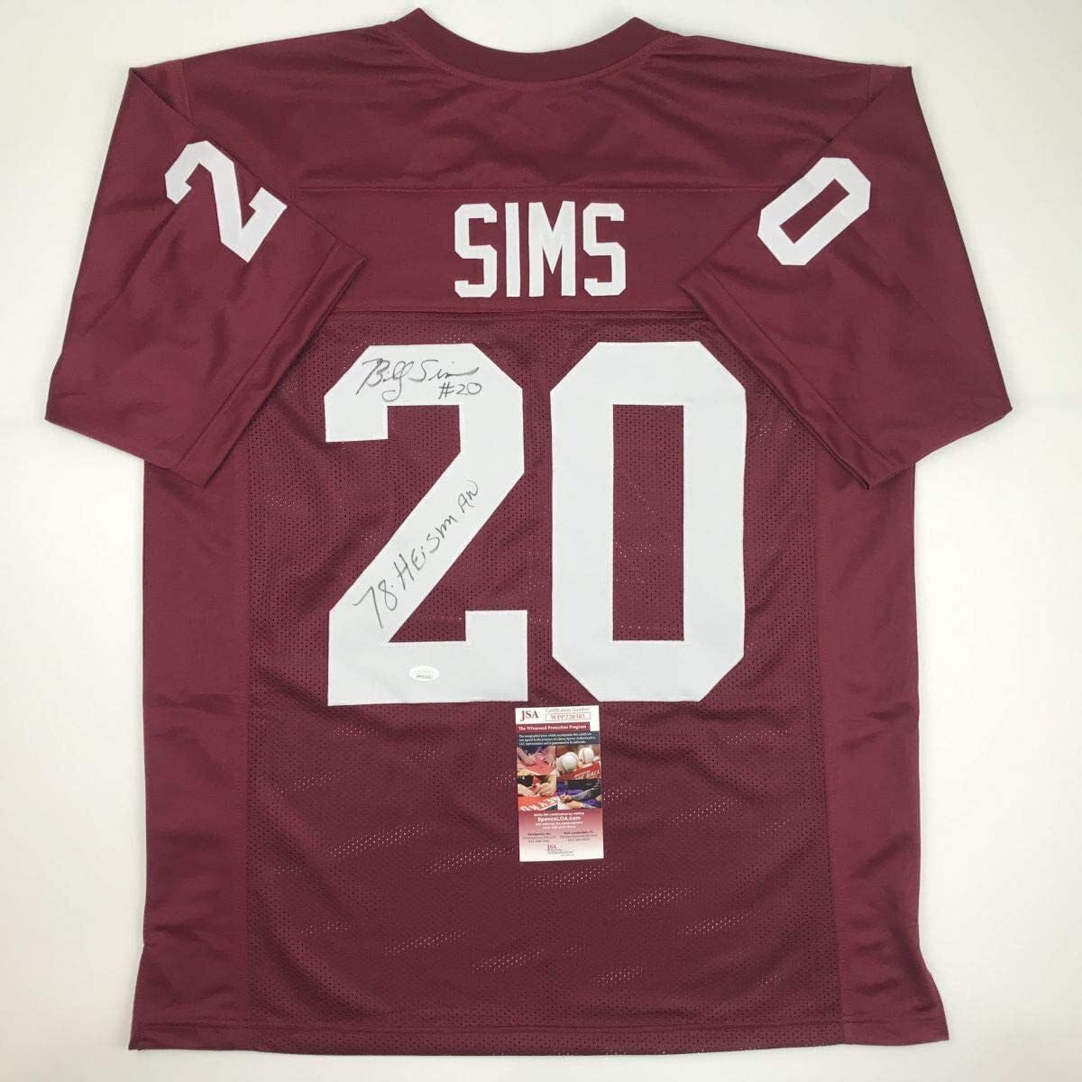Autographed Billy Sims Heisman Oklahoma Jersey with JSA COA