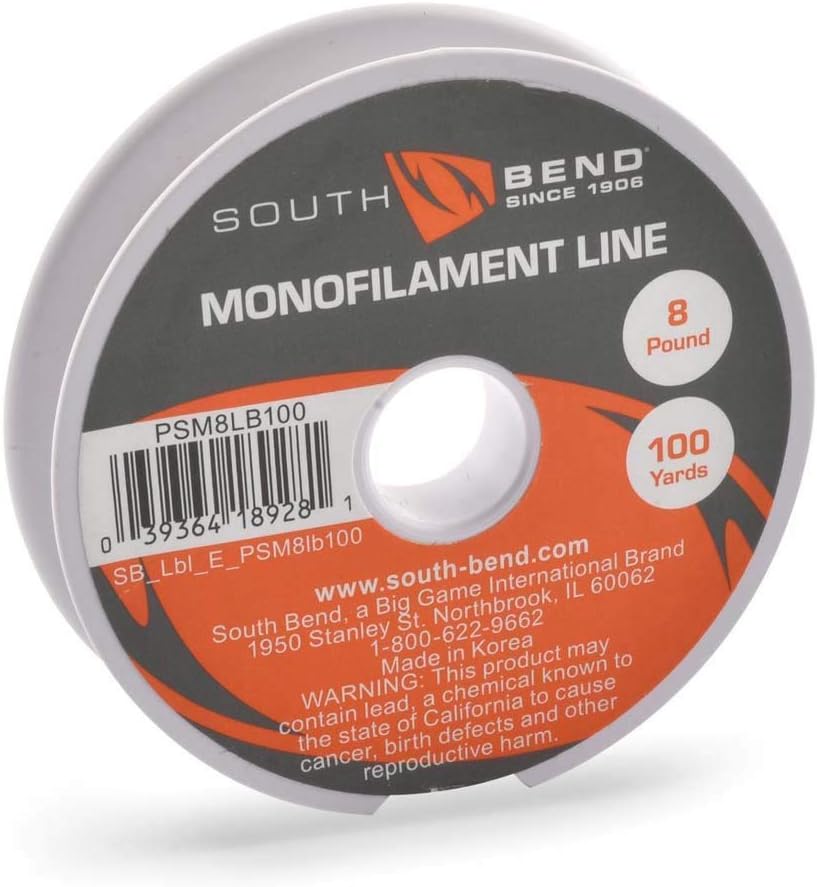 SOUTH BEND Pony Spool Mono 8Lb 100 Yd: Strong & Reliable Line