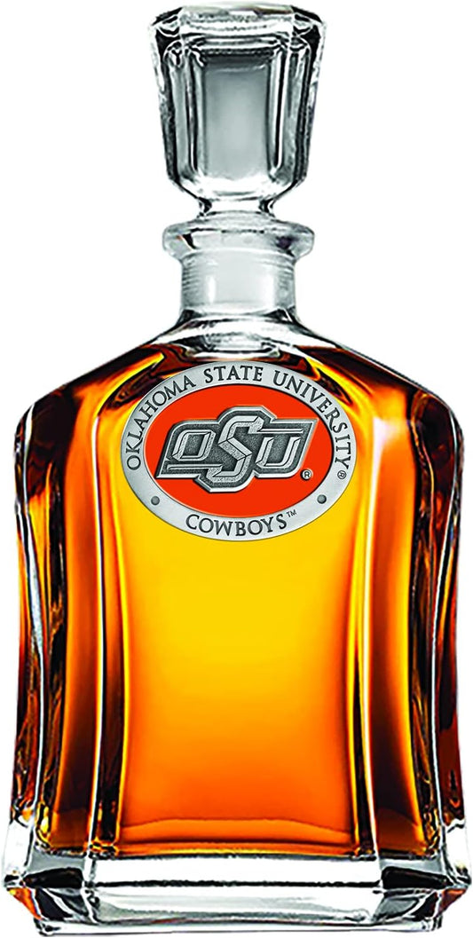 Heritage Pewter Oklahoma State Capitol Decanter for Whiskey